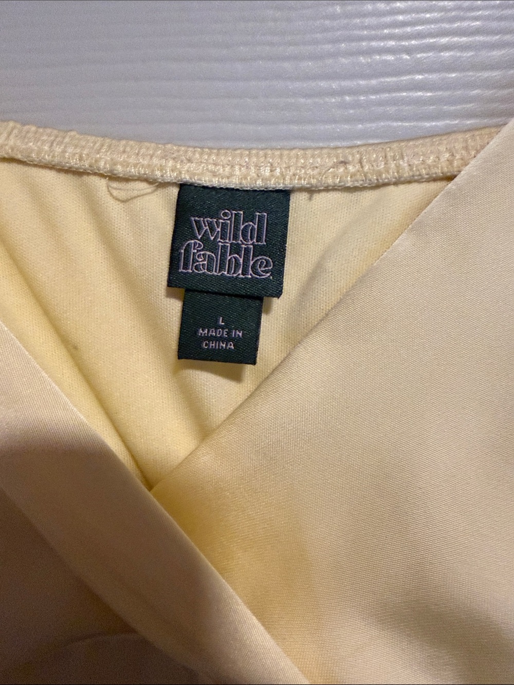 wild fable Pale Yellow Ruffle Slip Midi Dress, (SOLD) - Picture 2 of 7